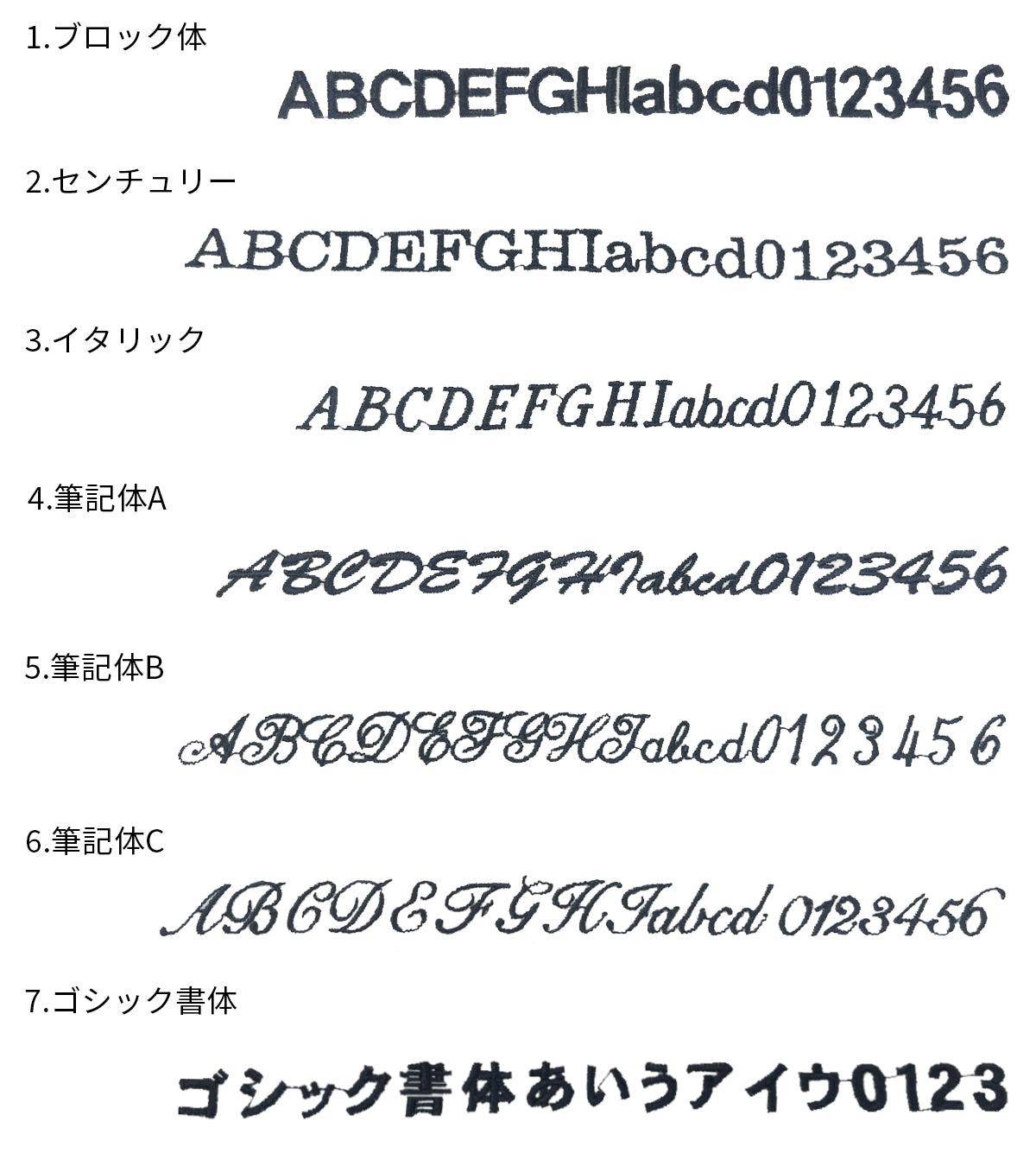 フォント見本