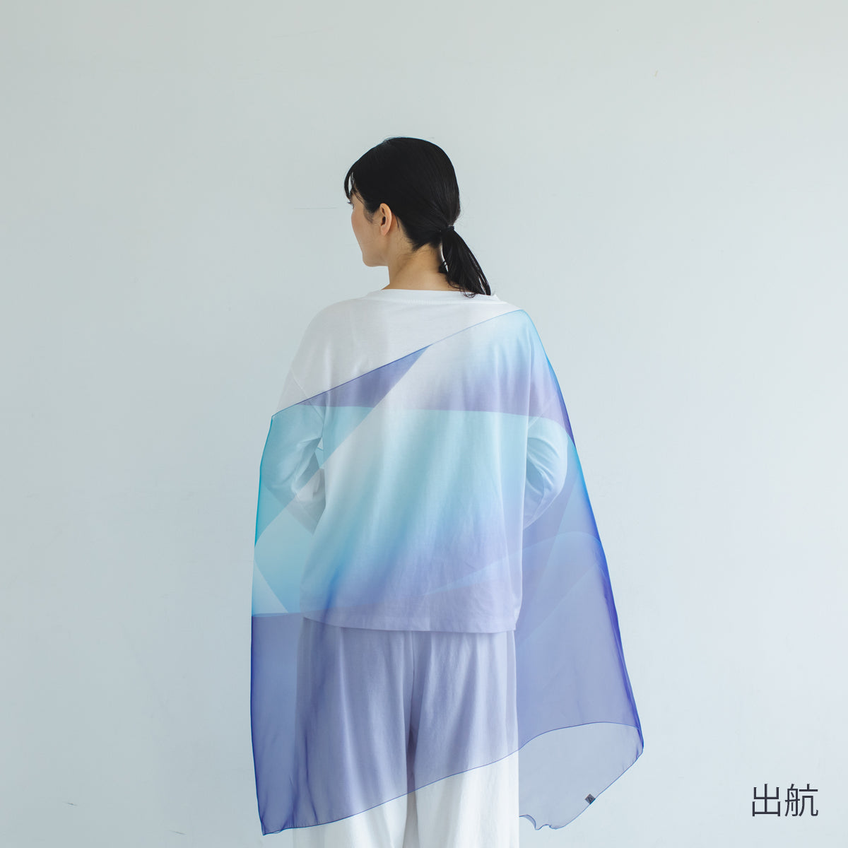 なん様用　天女の羽衣　ストール　絞り出しオリジナルプリントスカーフ 天女の羽衣】 ストール スカーフ ー まてーれオリジナル