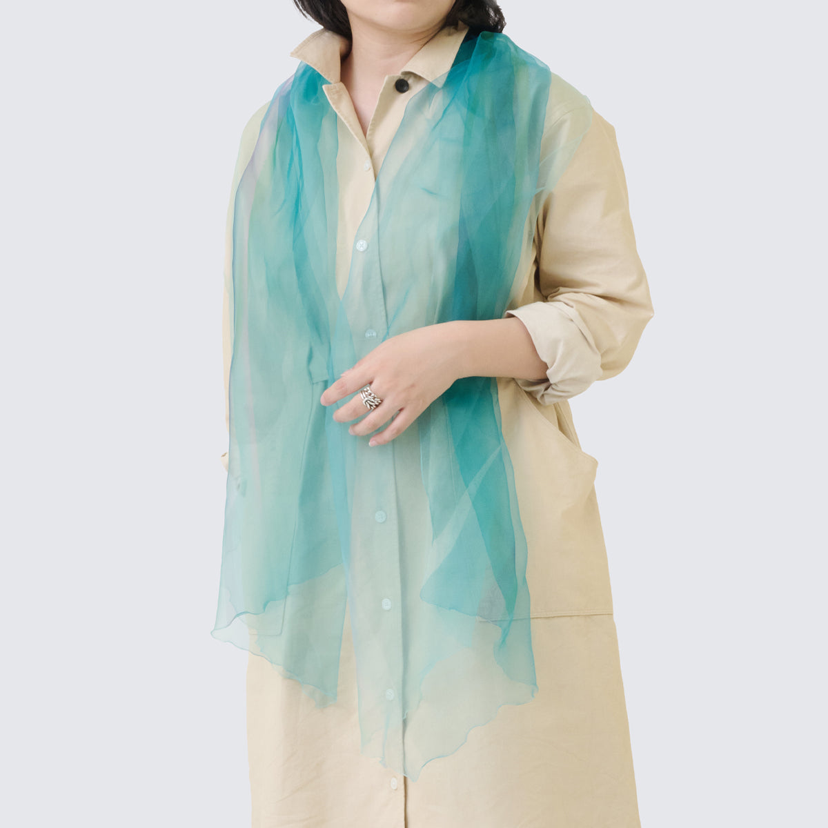 【天女の羽衣®】 ストール 能登の山々　ー まてーれオリジナル