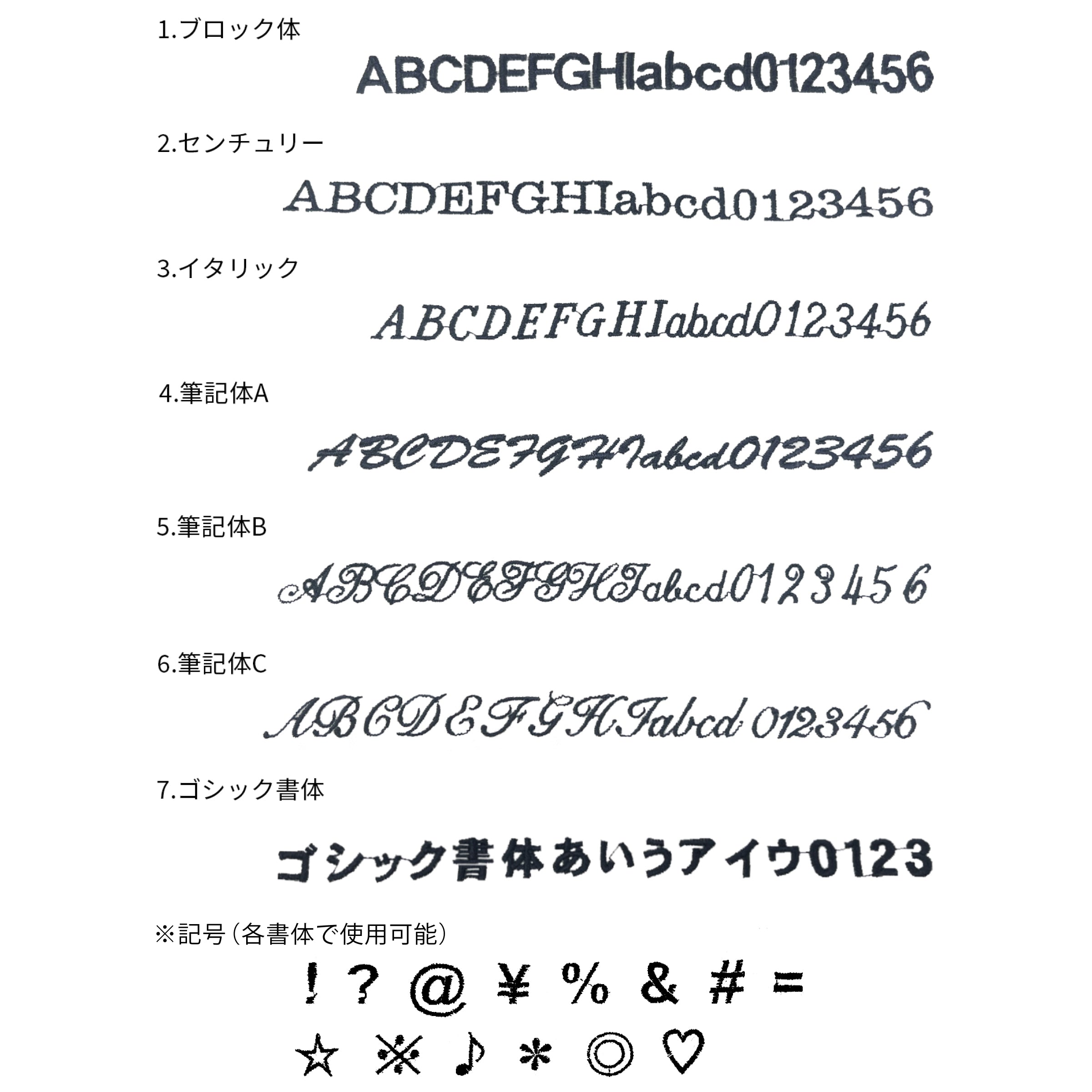 フォント見本